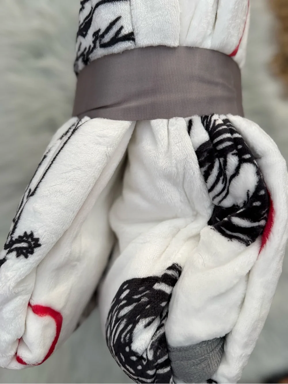 New king size flannel blanket super soft Western Cowboy white black red